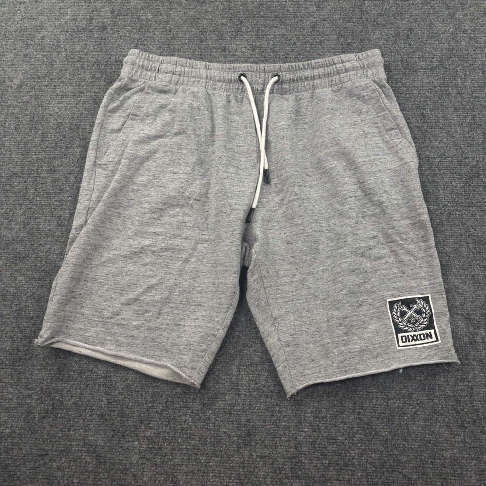 Dixxon Sweat Shorts Large Gray Raw Hem Drawstring Mens